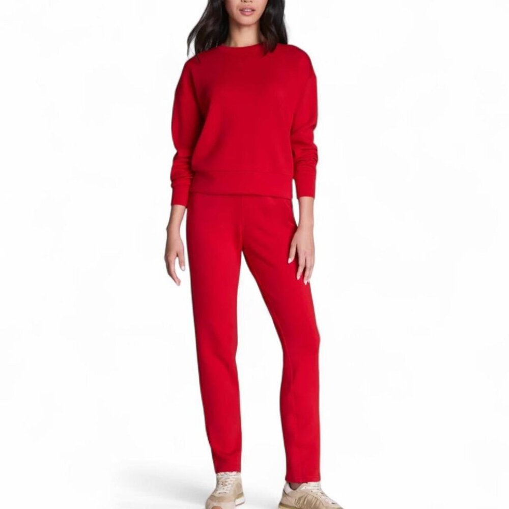 Spanx Air Essentials Slim Straight Pant in Spanx Red